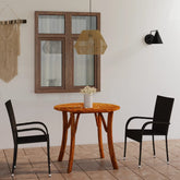 5 Piece Garden Dining Set Black